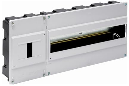 Caja empotrar para hasta 16 elementos, ideal para instalación eléctrica segura y organizada en hogares y edificios.