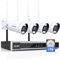 REIGY 5MP Kit Camara de Vigilancia WiFi Exterior con Disco Duro de 1TB, Sistema de Seguridad IP Interior 4X 1920P CAM y 16CH NVR, Visión Nocturna,Audio Bidireccional Detección Movimiento
