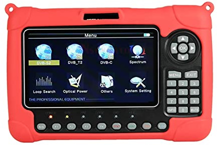 Satellite Signal Finder, WS-6980 DVB-S2/T2/C COMBO Satellitsignal SatFinder Meter 7 H.265 MPEG-4 Spectrum Analyzer Satellite Sat Finder,för att ställa in parabol