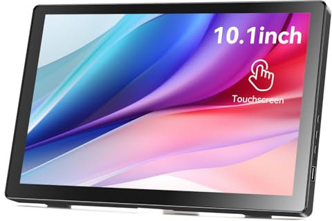 Monitor portátil pantalla táctil de 10,1 pulgadas, pantalla IPS, 1366 x 768P, 60 Hz, 400 brillo, 99% sRGB, HDMI, monitor USB-C compatible con Xbox PS3/4/5, portátil, pantalla táctil pequeña monitores