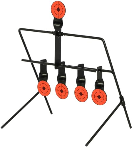 Shooting Target Gallery with Auto Reset - 5/7 / 9 Targets – Steel Swinging Targets for Air Rifle & Pistol Practice, Portable High Visibility Training Target