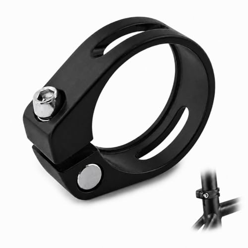 Collier de Selle Vélo 34,9mm, Pince Tige de Selle en Aluminium Noir pour Tube Ø34,9 et Tiges 30,4/30,8/31,6mm, Serrage Rapide Compatible VTT Route Ville Gravel, Remplacement Universel, Pièce Cyclisme