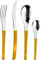 Pintinox 24-teiliges Besteckset aus der Serie Movie aus nickelfreiem Edelstahl, mit Griff. Farbe: Orange