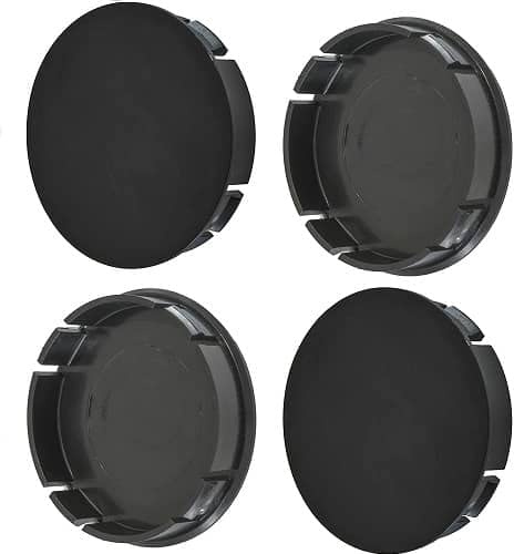 AUTOZOCO Embellecedor para Llantas tapacubo Universal 56 mm - tapabujes - tapon Central Rueda - Negro - 4 Unidades