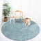 payé Teppich Rund Hochflor Shaggy - 160x160cm - Türkis Einfarbig Uni Flauschig Modern Boho Wohnzimmer Schlafzimmer Deko Teppiche Weich Schlafzimmer