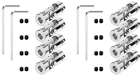 rahl 8 Packs 4mm 4mm Acier Joint Croix Cardan Connecteur D'embrayage, Rotatif DIY Arbre De Moteur Accessoire