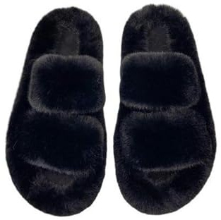 KaYef Pelliccia Inverno Home Pantofole Donne Pelliccia Slides Peluche Donne Scarpe Mules Fluffy Casa Pantofole Fuzzy