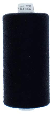 1000 Meter Polyester Nähgarn Knopflochgarn Ziergarn Jeansgarn Stärke 30 Ariadna TALIA (799 - schwarz)