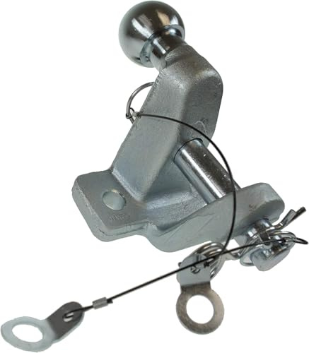 BITS4REASONS Maypole MP84 Attelage Boule et Crochet 50mm Argent Brillant et Mat – Crochet Attelage Mixte Boule et Broche 3,5T avec Fixation M16 et Homologation E11