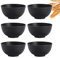 Light Weight Bowls Set of 6, Plastic Bowls, Noodle Bowl Ramen Bowl Unbreakable and Reusable Bowls Set for Rice, Noodles, Soup, Fruit Bowls Set