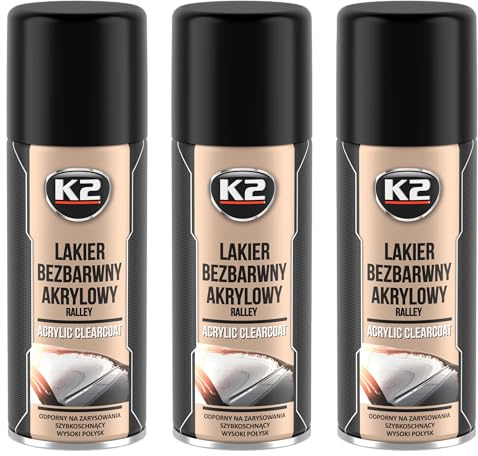 K2 Spray Laca Acrílica Transparente Barniz – Secado Rápido y Alta Resistencia – Acabado Brillante para Metal, Madera y Plástico – 400ml (3)