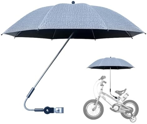 Sombrilla para cochecito de bebé | Paraguas para cochecito | Paraguas extra grande con protección UV | Toldo impermeable ajustable de 360 grados para protección solar en cochecitos | Asa de paraguas