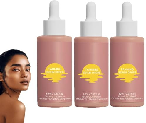 Gocce abbronzanti senza sole per bere, gocce per aumentare la melanina, per viso e corpo, gocce di abbronzatura liquida, migliora il tono naturale della pelle (3PCS)