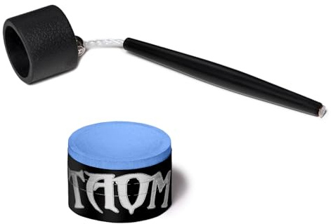 TAOM V10 - Taco de billar de alta calidad, color azul, con soporte para tiza
