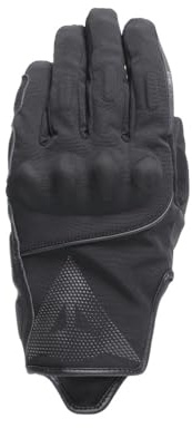 Dainese - Udine Wp Gloves, Guanti Moto Invernali Impermeabili D-Dry con Protezioni sulle Nocche, Schermo Tattile e Pulitore per Visiera, per Uomo, Black/Reflex, L