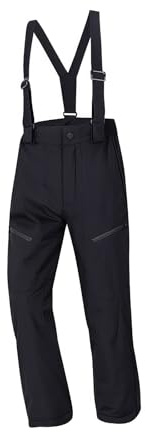 YCBMINGCAN Pantalones de esquí para exteriores para niños, pantalones de nieve para niños y niñas, cálidos pantalones de peto, impermeables y resistentes al viento, pantalones de invierno forrados con