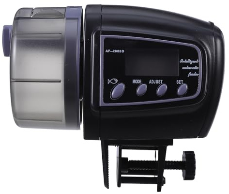 JUMPLAWN Alimentatore Automatico per Acquario in Plastica Timer, Dispositivo di Alimentazione Efficiente e Programmabile per Acquari D'acqua