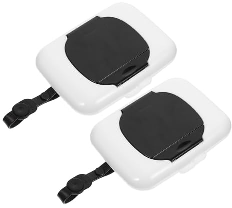 SKISUNO Dispensador de Toallitas Portátil Diseño de Apertura Amplia 2 Piezas para Ñiño Estuche Práctico y Resistente al Desgaste para Viajes y Silla Infantil