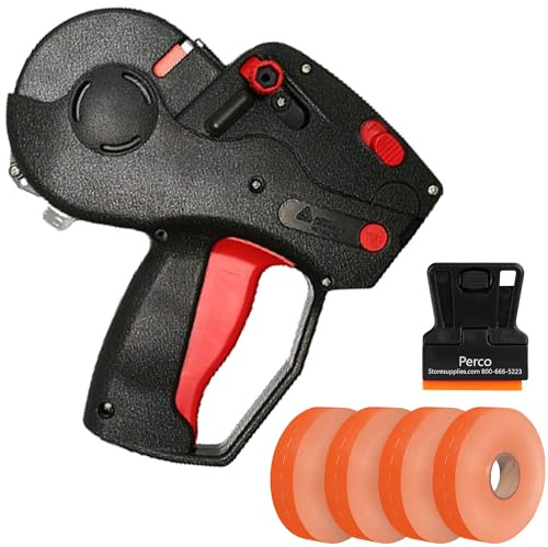 Perco Monarch 1131 Labeler Starter Kit: Includes Price Gun, 10,000 Fluorescent Red Labels, and Preloaded Inker