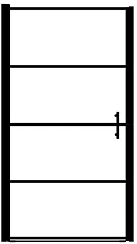 Goliraya Puerta de Ducha Mampara de Ducha de Vidrio Templado Negro 81x195 cm