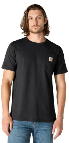 Carhartt Men's Force Relaxed Fit Midweight Short-Sleeve Pocket T-Shirt, Black, Large