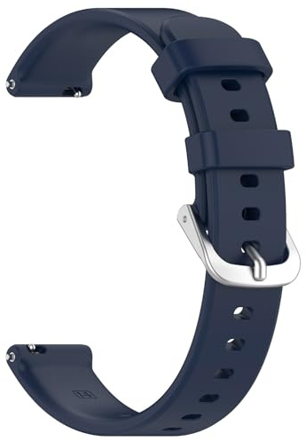 MICFENY Cinturino di ricambio per orologio, 14 mm, in silicone, flessibile, a sgancio rapido, resistente al sudore, per 2 cinturini da polso