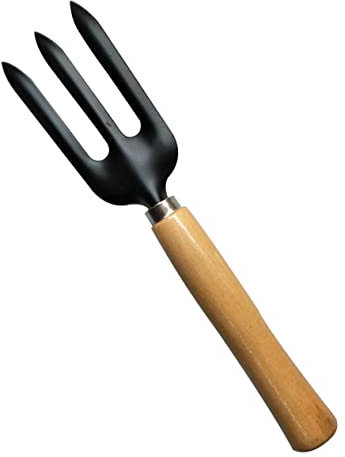 Yardwe Fourche Triangulaire pour Jardinage - Râteau De Récolte De Racines pour Plantes en Pot Fleurs Prise Confortable Léger