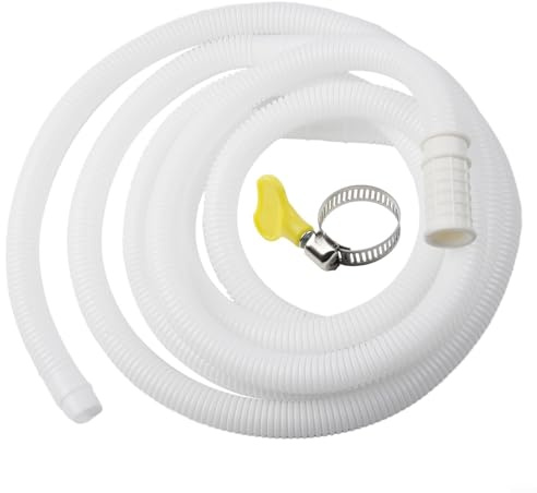 Besttoolifes Tubo de extensión de manguera de entrada de agua TPE de 3 metros con abrazadera, para lavadora, tubo de drenaje de aire acondicionado, 17 mm de diámetro flexible