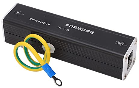SEAFRONT Protecteur de Surtension Ethernet, Suppresseur de Foudre, Parafoudre 5V RJ45, pour Extension Complète du Réseau, Adaptateur avec Dispositif de Protection Contre Les Surtensions 5KA,