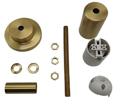 MNUPL Accesorios de montaje for lámpara de escritorio de latón, pantalla de lámpara de cerámica y vidrio E27, accesorios for lámpara de mesa DIY, base de lámpara de cobre(B)