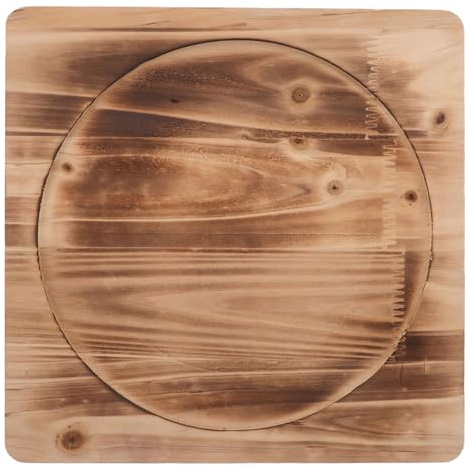 TOYANDONA Dessous de Plat Carré en Bois 30 X 30 CM, Tapis Gril Résistant à la Chaleur pour Barbecue Extérieur, Socle Antidérapant pour Poêle à Bois, Accessoire Pratique pour Camping et