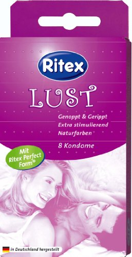 Ritex LUST Kondome, 8 Stück, genoppt und gerippt