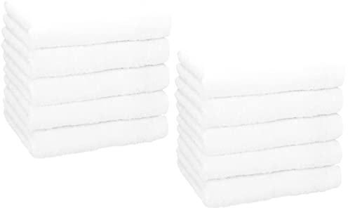 Betz 10 Stück Seiftücher Premium 100% Baumwolle Seiflappen-Set 30x30 cm Farbe weiß