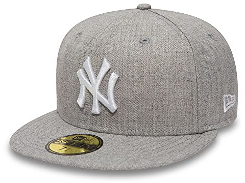 New Era Cap MLB Basic Neyyan, Heather Grey/White, 7, 11044974