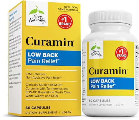 Terry Naturally Curamin Low Back - Muscle Soreness & Pain Relief - 60 Count