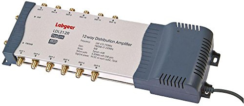 LABGEAR – LDL212R – antennförstärkare 2 i 12 ut Digilink 4 gäng röd