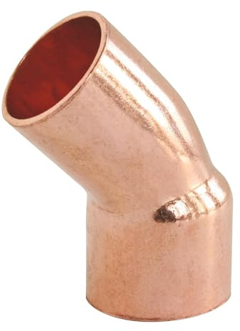 SOMATHERM FOR YOU, Coude cuivre à souder 45° Mâle-Femelle Ø22 mm - Raccord pour plomberie - Idéal pour réseaux d'eau sanitaire et chauffage - Conforme aux normes NF