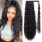 JessLab Long Ponytail Extensions and Drawstring Ponytail, 24 Inch Corn Wave Natural Look Heat Resistant Wavy Hairpiece Ponytail Wrap Pony Wig with Magic Paste for Women Girl