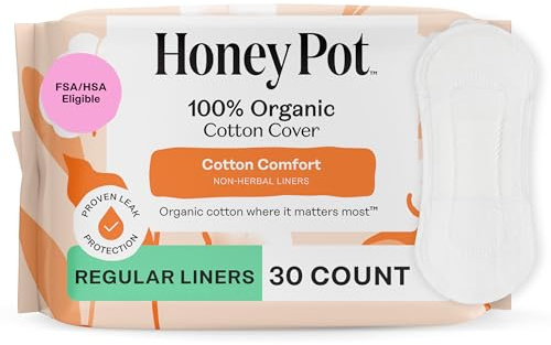 The Honey Pot Company, Organic Everyday Non-Herbal Pantiliners, 30 Count