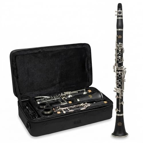 GKW B Flat Clarinet for Beginners – Bb Student & Intermediate Instrument, Clear Sound, Easy Maintenance, Complete Set with Case, Ideal for School Band