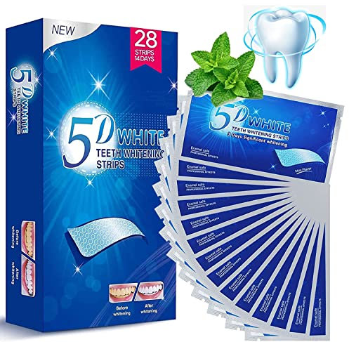 Strisce Sbiancanti Denti, Professional Teeth Whitening Strips, Confezione da 28 Strisce - 14 Applicazioni - Sbiancante Denti per lo sbiancamento e la pulizia dei denti