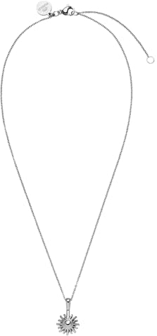 Purelei® Sun Kids Kette, Halskette für Kinder aus Edelstahl, Wasserfeste Kette mit Sonnenanhänger, Lange Verstellbar 35-40 cm (Silber)