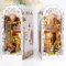 JONRRYIN DIY Book Nook Kit Gartenhaus, Sunshine Town Book Nook, DIY Miniatur Haus Kit mit Licht, 3D Puzzle Buchstützen aus Holz für Erwachsene Teens 14+ Jahre Kreatives Geschenk(Blumenhaus)