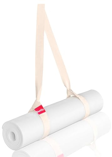 Feetlu Yoga Mat Strap – 2-in-1 Adjustable Cotton Sling for Carrying & Stretching | Non-Slip, Durable & Versatile for Yoga, Pilates, Fitness & Home Workouts