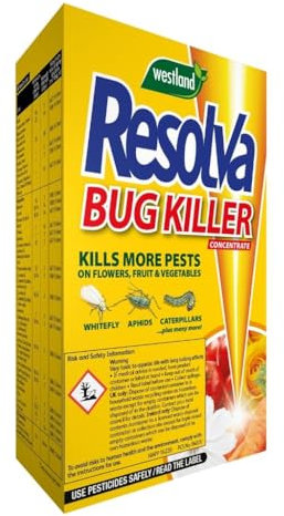 Resolva Bug Killer Plant Insecticide - Fast Acting Bug Spray with Up To 2 Weeks Protection From Pests Suitable For Use Indoors, Outdoors & Greenhouses- Concentrate 250ml