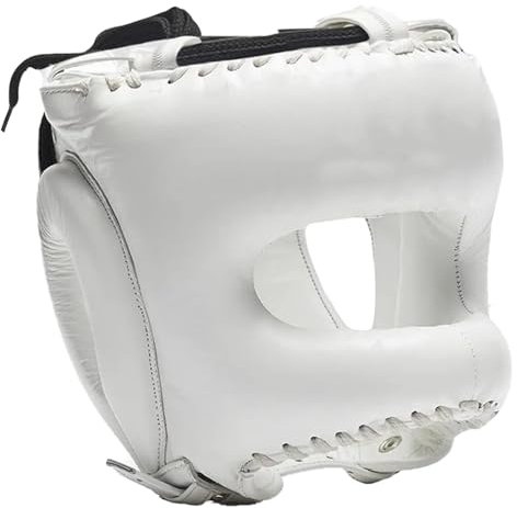 Uqezagpa Boxhelme für Kickboxen, geschlossen, volle Sport-Kopfbedeckung, Kampfkunst-Kopfbedeckung, Schutz, PU-Leder, Box-Kopfbedeckung für Männer und Erwachsene