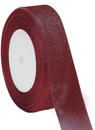 Ruban Organza,Ruban Organza Decoratif | [2.5Cm X 45M] Pour Emballage Cadeaux, Mariage, Noël Et Loisirs Créatifs | De Gaze Pour Cadeaux D'Anniversaire Et Décorations