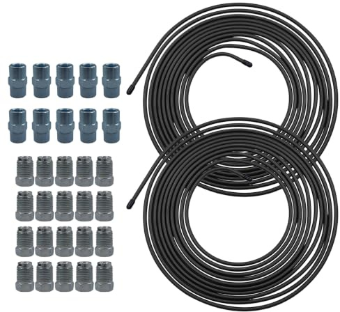 10 m bromsledning, diameter 4,75 mm, 3/16 tums bromsledningssats, kopparat stålbromsrör med 20 skruvar och 10 kontakter för fläns, bromskablar för hydrauliskt bromssystem