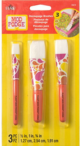 Mod Podge, weiches Decoupage-Pinsel-Set, 10615, dreiteiliges Set