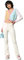 ONLY Damen Onlblush Life Mid Flared Bb Dot019 Noos Jeans, Ecru, XL / 30L EU